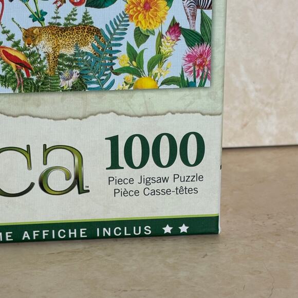 MasterPieces 1000 Piece Linen Jigsaw Puzzle Family Safari 19.25x26.75 Fun NEW - Picture 2 of 12